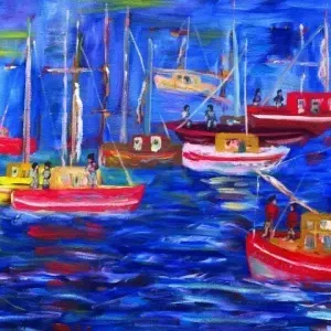 Michael Albertyn — Michael Schur - Boats at Anchor