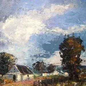 Diane Erasmus — 92. Cape Cottage. Donated to the Tatham Municipal Art Gallery in Pietermaritzburg to raise funds for the Gallery. Auction to be held on 18th November. Viewing 10th November, 2009. Contact Kobie Venter 033 3922819 at the Tatham for details.