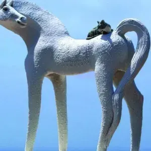 Carol Fox — Horse with Tabby Cat