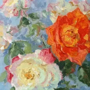 Elinor Carleton-Smith — Cream and Orange Rose