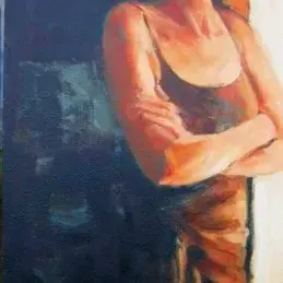 Mien Greyling — Figuur by venster