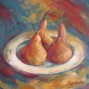 Mien Greyling — Pere in emaljebord