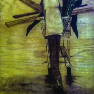 Tony Buckland — Tony Swift - Trash Trolley - Brazilian shutterboard woodcut