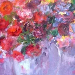 Diane Erasmus — 116. Red roses on violet -- 2010 Spring Collection