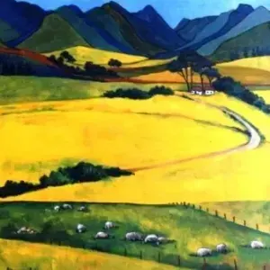 Alta Van Zyl — Wheetfields with Sheep (No. 278)